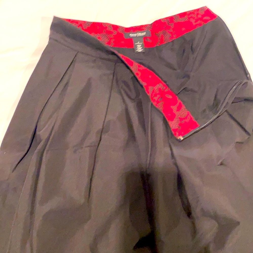 Black taffeta formal skirt